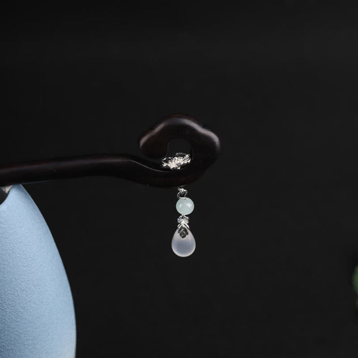 Buddha Stones Ebenholz Glücksbringer Wolke Mut Haarnadel