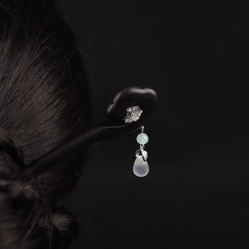 Buddha Stones Ebenholz Glücksbringer Wolke Mut Haarnadel