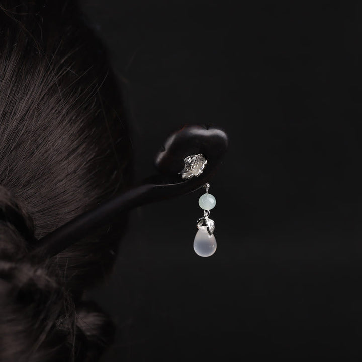 Buddha Stones Ebenholz Glücksbringer Wolke Mut Haarnadel