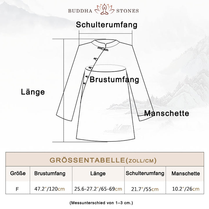 Buddha Stones Ramie Leinen Bluse Damen Shirt Top Chinesische Hanfu Stil Kleidung - image 3