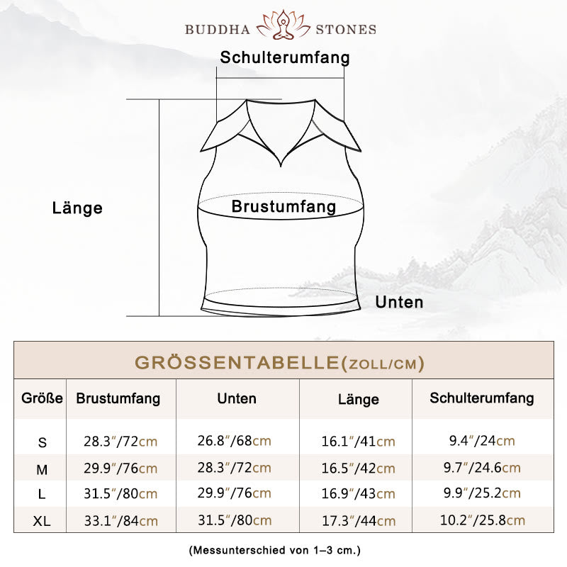 Buddha Stones Polokragen Kurzes Tanktop Tennisröcke Faltenshorts mit Tasche Sport Yoga Outfits - image 3