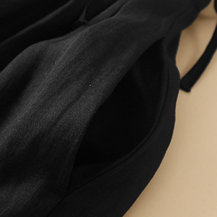 Buddha Stones Damenrock mit Schnürung, elastischer Taille und Taschen - image 18