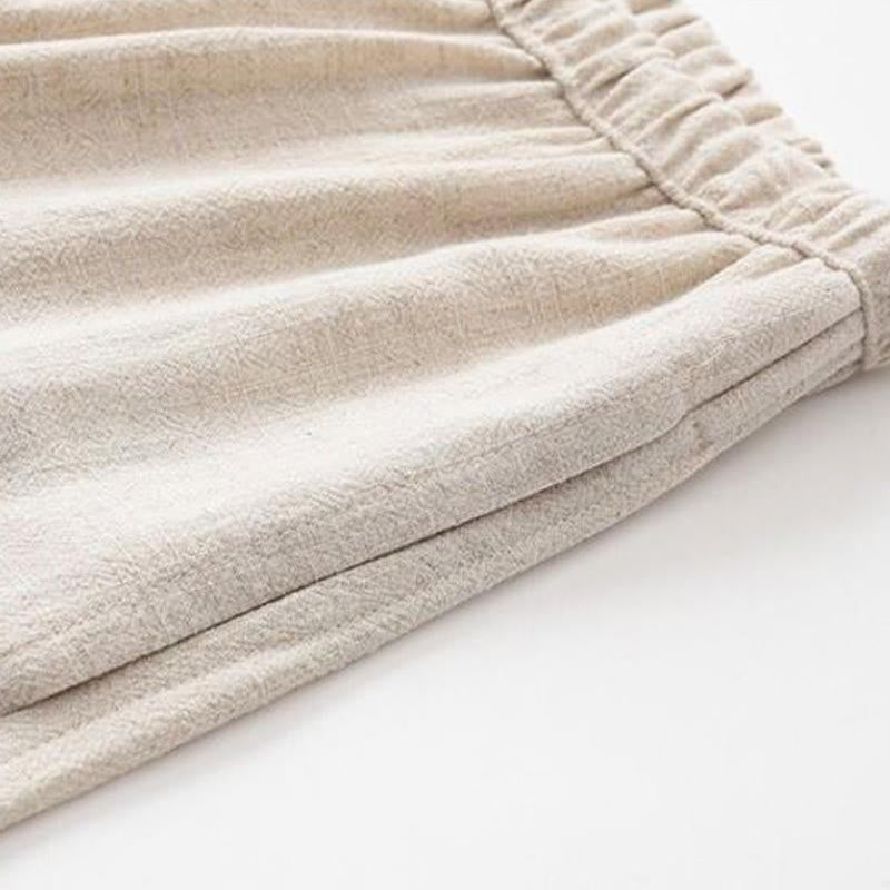 Buddha Stones 2-teiliger Tang-Anzug mit Froschknöpfen, langärmeliges Hemd und Hose, Herren-Set - image 6