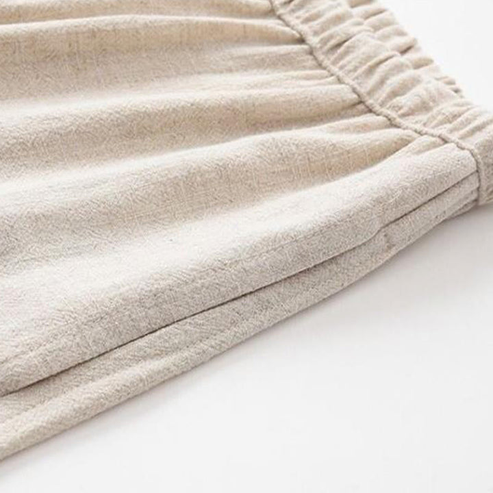 Buddha Stones 2-teiliger Tang-Anzug mit Froschknöpfen, langärmeliges Hemd und Hose, Herren-Set - image 6