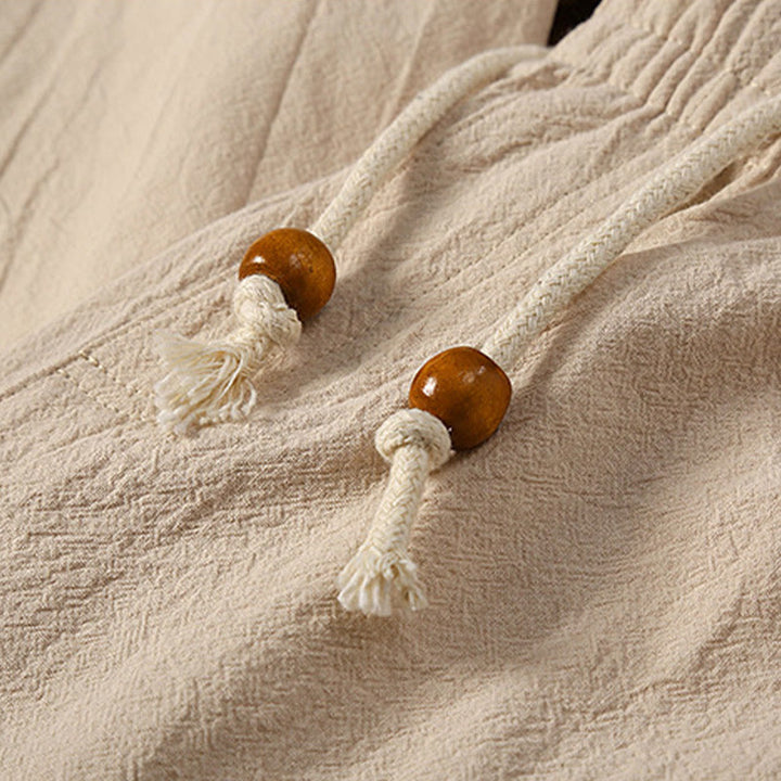 Buddha Stones 2-teiliger Tang-Anzug aus Baumwolle und Leinen mit Froschknöpfen, kurzärmelig, Hose, Kleidung für Herren - image 10