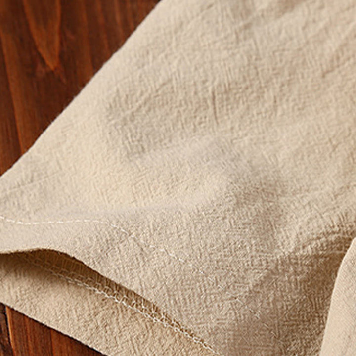 Buddha Stones 2-teiliger Tang-Anzug aus Baumwolle und Leinen mit Froschknöpfen, kurzärmelig, Hose, Kleidung für Herren - image 8