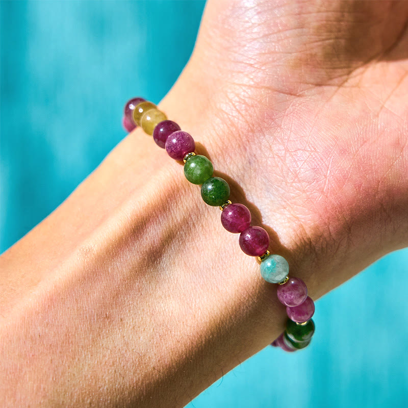 Buddha Stones Turmalin Glückskatze Positives Armband - image 6