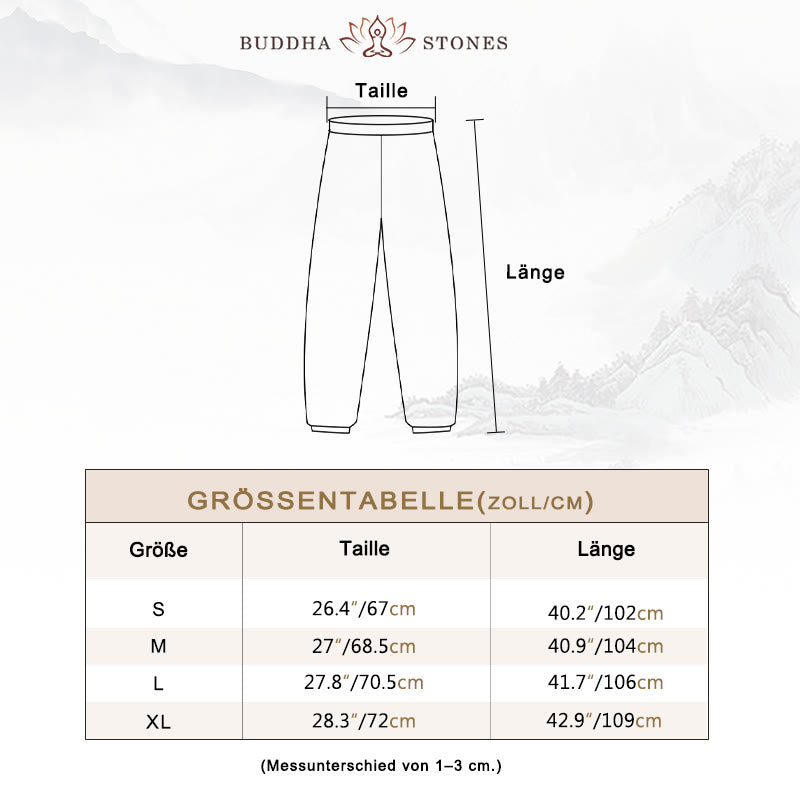 Buddha Stones 2-teiliges Set mit V-Ausschnitt, Dreiviertelärmeln, Hemd, Oberteil und Hose, Meditation, Zen, Tai Chi, Baumwoll-Leinen-Kleidung für Damen - image 4