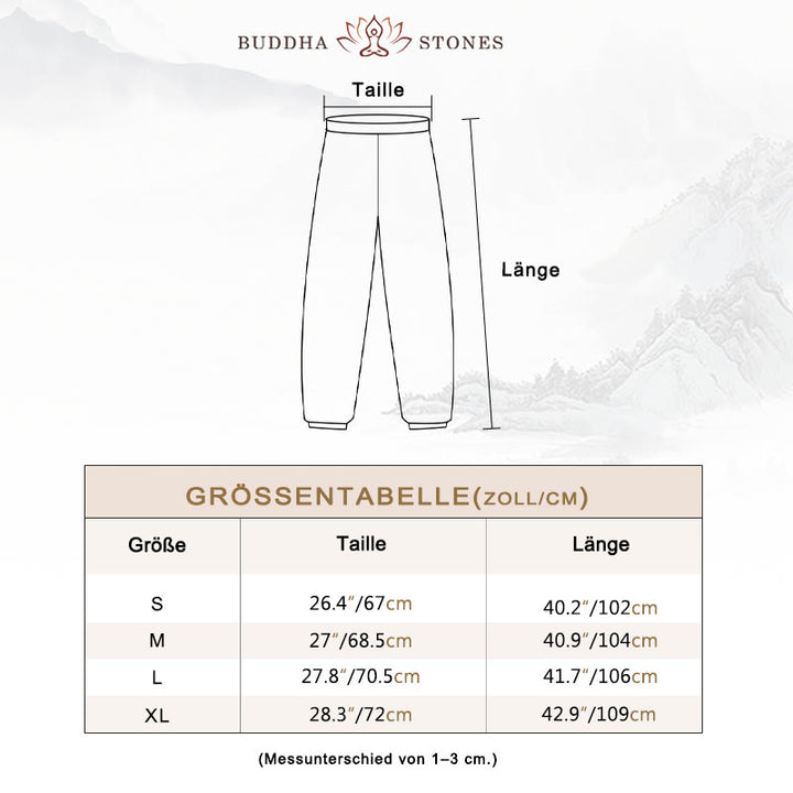 Buddha Stones 2-teiliges Set mit V-Ausschnitt, Dreiviertelärmeln, Hemd, Oberteil und Hose, Meditation, Zen, Tai Chi, Baumwoll-Leinen-Kleidung für Damen - image 4