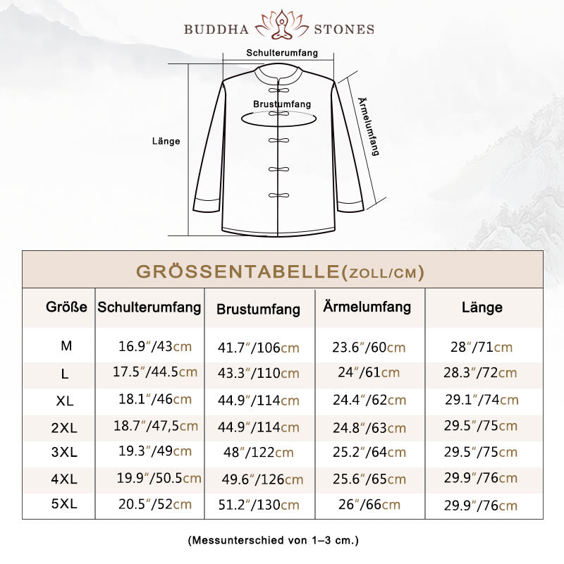 Buddha Stones Frosch-Knopf Chinesischer Tang Anzug Langes Hemd Baumwolle Männer Jacke Kleidung - image 4