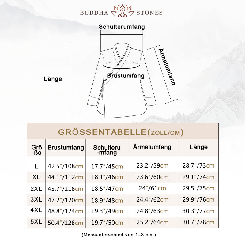 Buddha Stones Einfarbiger Tang-Anzug aus Baumwolle und Leinen mit halbem Froschknopf für Herren  - image 3