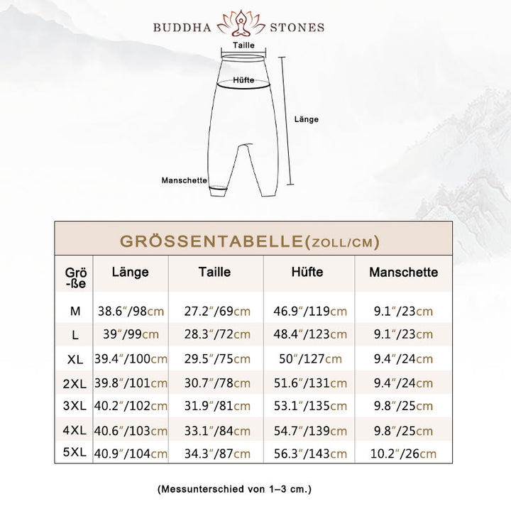 Buddha Stones Elefant Braun Schwarz Print Baumwolle Herren Lange verkürzte Haremshose mit Taschen - image 3