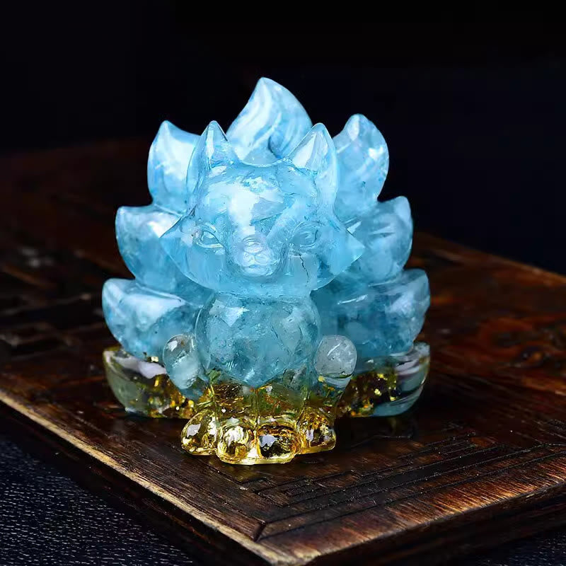 Buddha Stones, natürliche verschiedene Kristalle, Erdbeerquarz, Amethyst, neunschwänziger Fuchs, Schutz, Heimdekoration