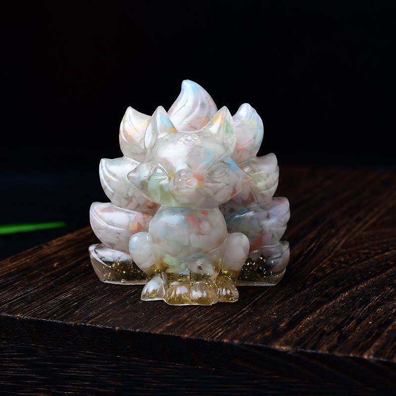 Buddha Stones, natürliche verschiedene Kristalle, Erdbeerquarz, Amethyst, neunschwänziger Fuchs, Schutz, Heimdekoration