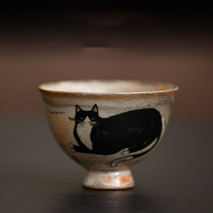 Buddha Stones Kleine süße Katzen-Teetasse, Kung-Fu-Teetasse, 60 ml - Sitzende Katze 6,5 cm * 4,7 cm * 60 ml - image 7