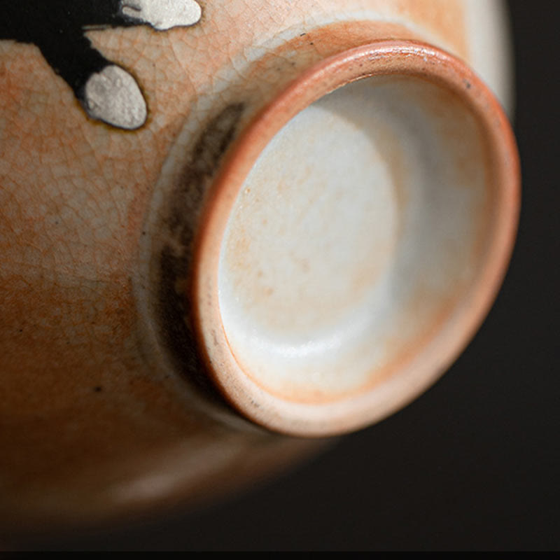 Buddha Stones Süße Katze Keramik Gaiwan Teetasse Kung Fu Teetasse mit Deckel 130ml - image 5