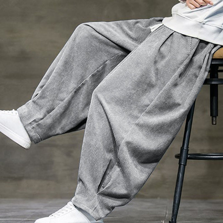 Buddha Stones Lässige, schlichte Baumwoll-Pumphose für Herren mit Taschen - image 15