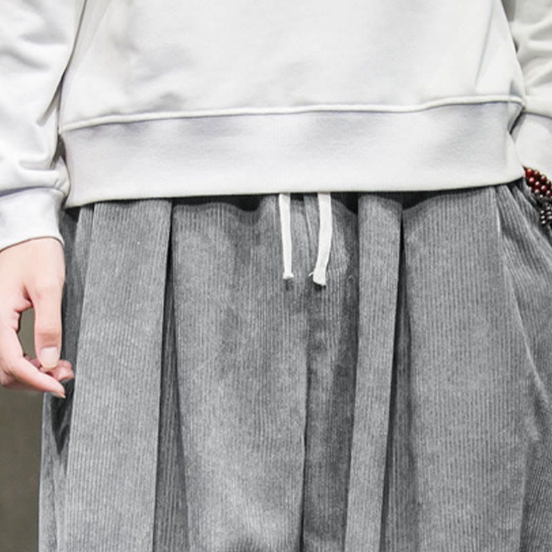 Buddha Stones Lässige, schlichte Baumwoll-Pumphose für Herren mit Taschen - image 16