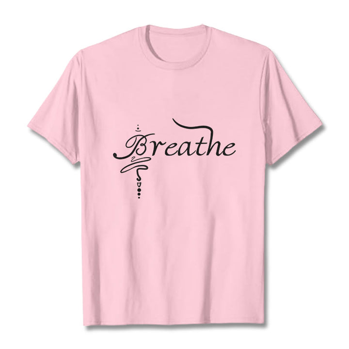 Buddha Stones Atmen Wort T-Shirt - Hellrosa - 2XL - image 13
