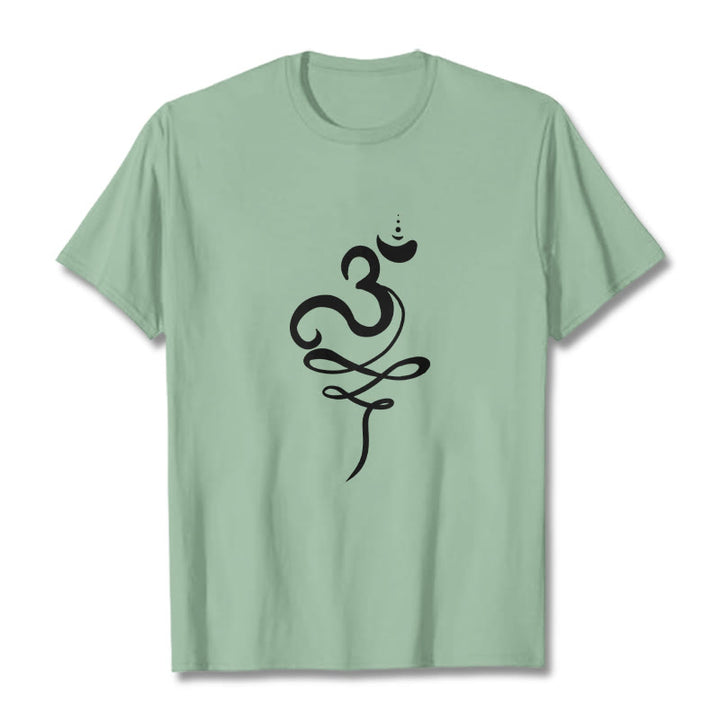 Buddha Stones OM Sanskrit T-Shirt - Blassgrün - 2XL - image 15