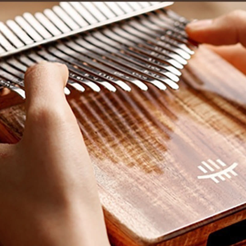 Buddha Stones Kalimba Daumenklavier mit 21 Tasten, Akazien-, Ahorn- und Sapele-Holz, tragbares Fingerklavier