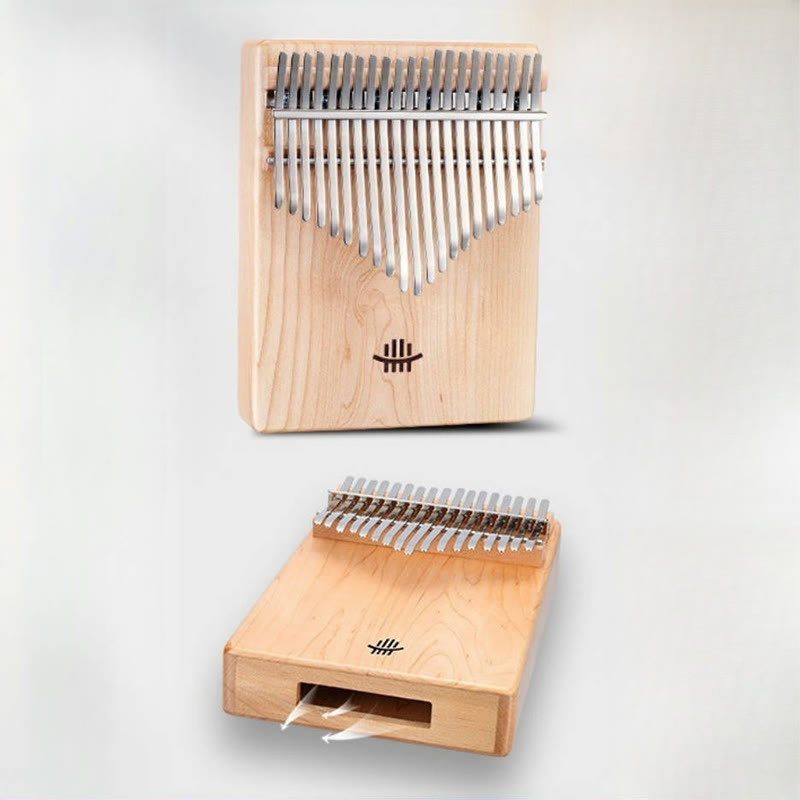 Buddha Stones Kalimba Daumenklavier mit 21 Tasten, Akazien-, Ahorn- und Sapele-Holz, tragbares Fingerklavier