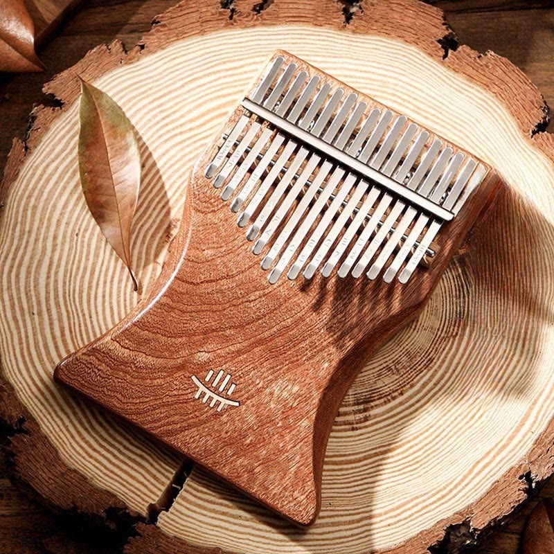 Buddha Stones Kalimba Daumenklavier mit 17 Tasten, Ahorn, Akazie, Sapeli-Holz, tragbares Fingerklavier