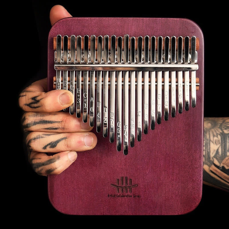 Buddha Stones Kalimba 21 Tasten Daumenklavier Peltogyne Holz Tragbares Fingerklavier