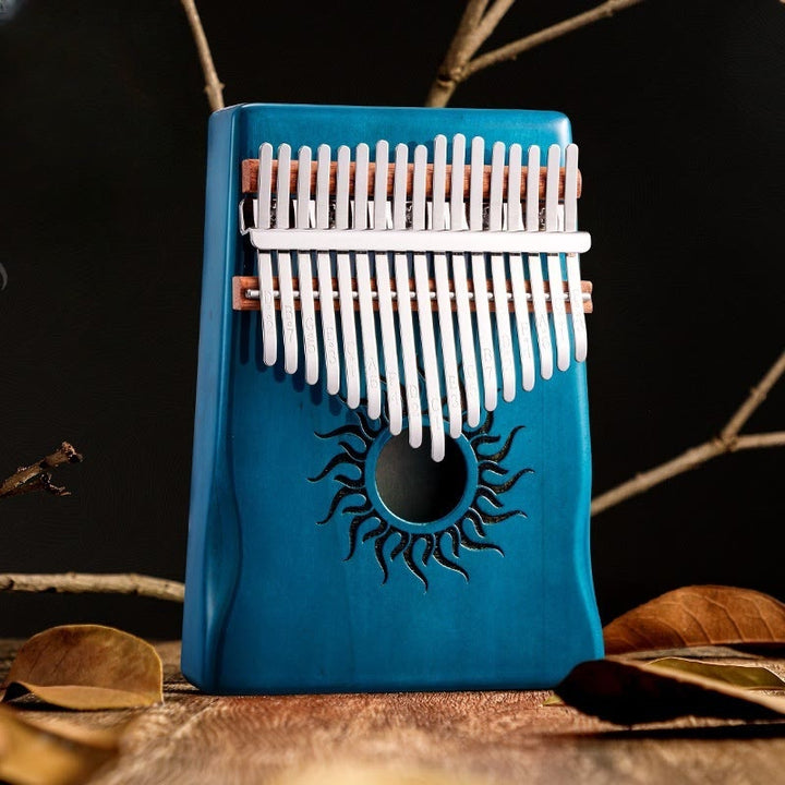 Buddha Stones Kalimba, 17/21 Tasten, Daumenklavier, Sonnenmuster, Ahornholz, tragbares Fingerklavier für Anfänger