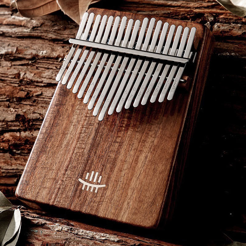 Buddha Stones Kalimba Daumenklavier mit 21 Tasten, Walnussholz, tragbares Fingerklavier