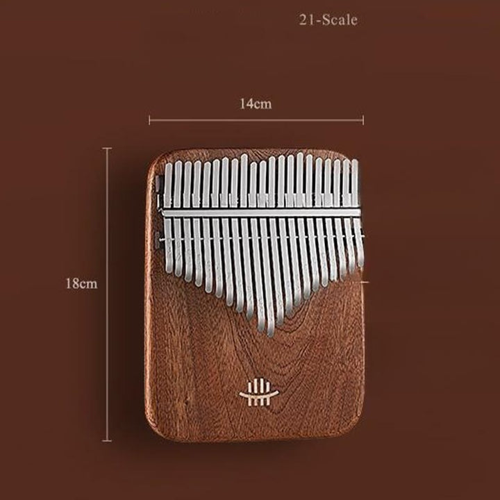 Buddha Stones 21 Tasten Kalimba Daumenklavier Gelbes Sandelholz Retro Tragbares Fingerklavier