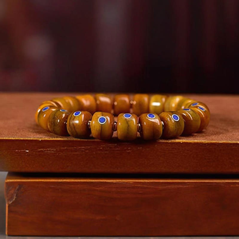 Buddha Stones Vintage Tibetische Knochenperlen Geflochtenes Seil Positives Balance Armband