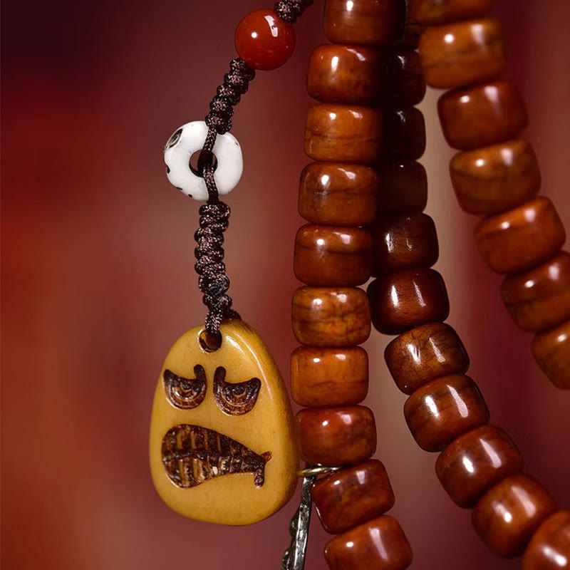 Buddha Stones Tibet 108 Perlen Knochen Perlen Dzi Perle Stärke Mala