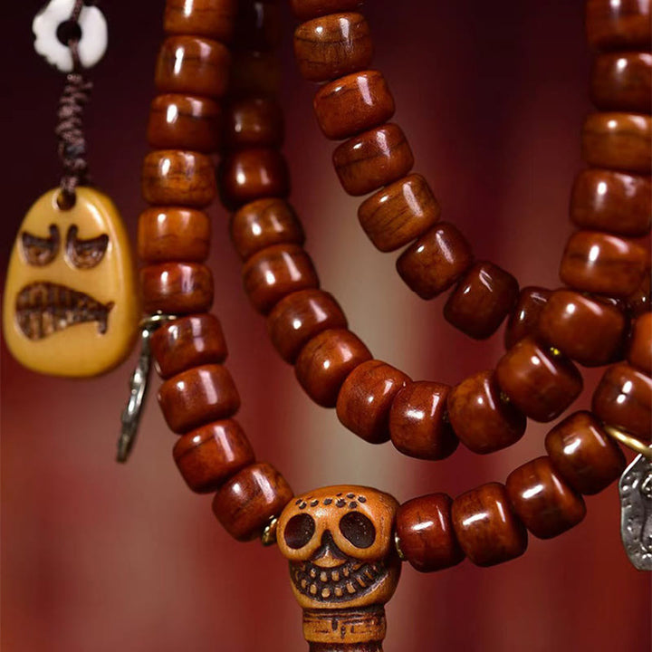 Buddha Stones Tibet 108 Perlen Knochen Perlen Dzi Perle Stärke Mala