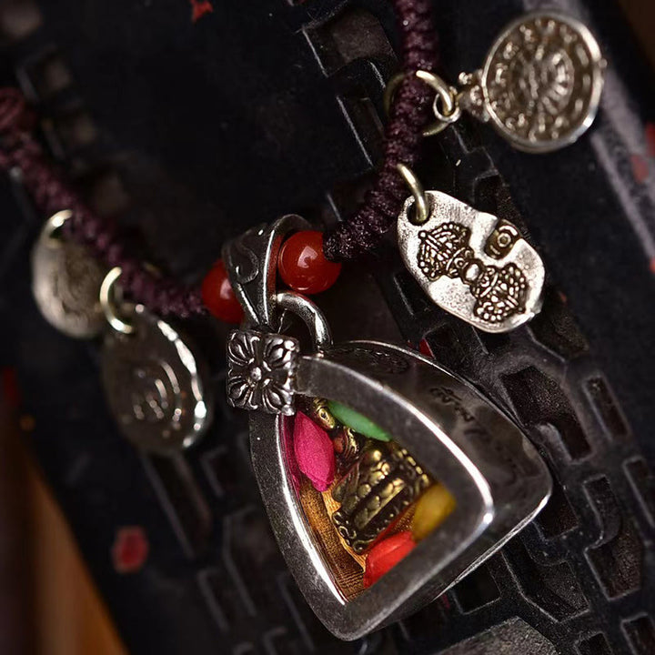 Buddha Stones, tibetische Medizin, Buddha, Mitgefühl, geflochtenes Seil, Halskettenanhänger - image 4