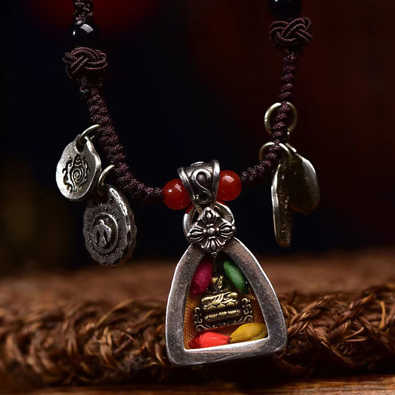 Buddha Stones, tibetische Medizin, Buddha, Mitgefühl, geflochtenes Seil, Halskettenanhänger - image 2