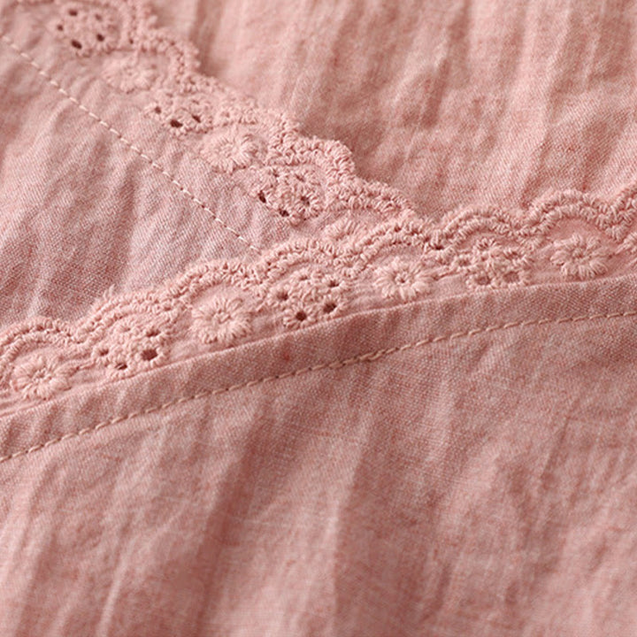 Buddha Stones Vintage Seitenschnürung Spleißen Spitze V-Ausschnitt Ärmellose Damenweste - image 2