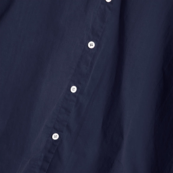 Buddha Stones Sommer Casual Plain Breasted Reversed Collar Kurzarm Damen Baumwolle Leinen Hemd - image 4