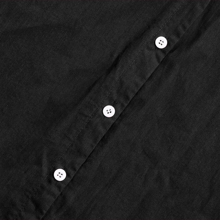 Buddha Stones Sommer Casual Plain Breasted Reversed Collar Kurzarm Damen Baumwolle Leinen Hemd - image 9