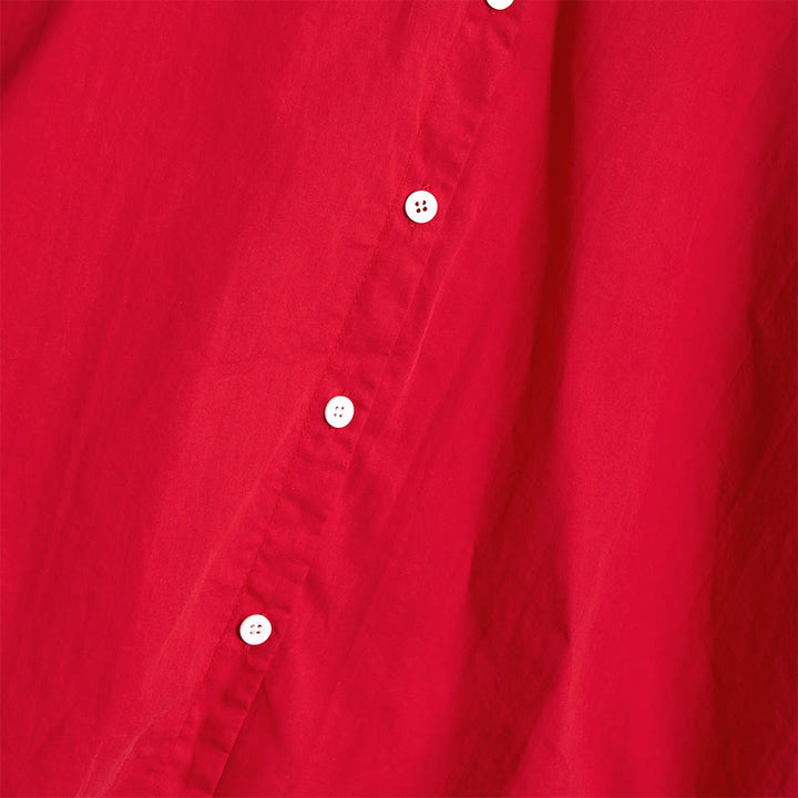 Buddha Stones Sommer Casual Plain Breasted Reversed Collar Kurzarm Damen Baumwolle Leinen Hemd - image 16