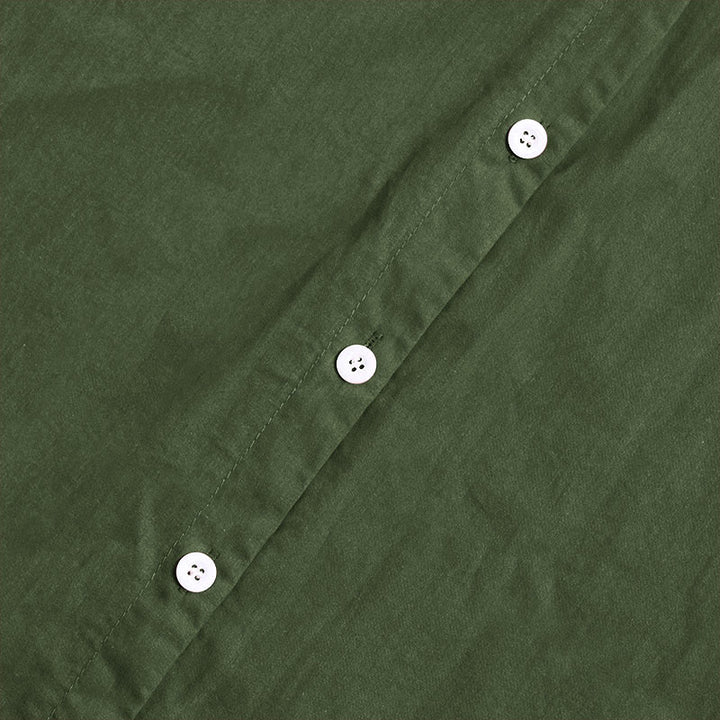 Buddha Stones Sommer Casual Plain Breasted Reversed Collar Kurzarm Damen Baumwolle Leinen Hemd - image 21