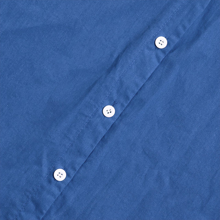 Buddha Stones Sommer Casual Plain Breasted Reversed Collar Kurzarm Damen Baumwolle Leinen Hemd - image 27