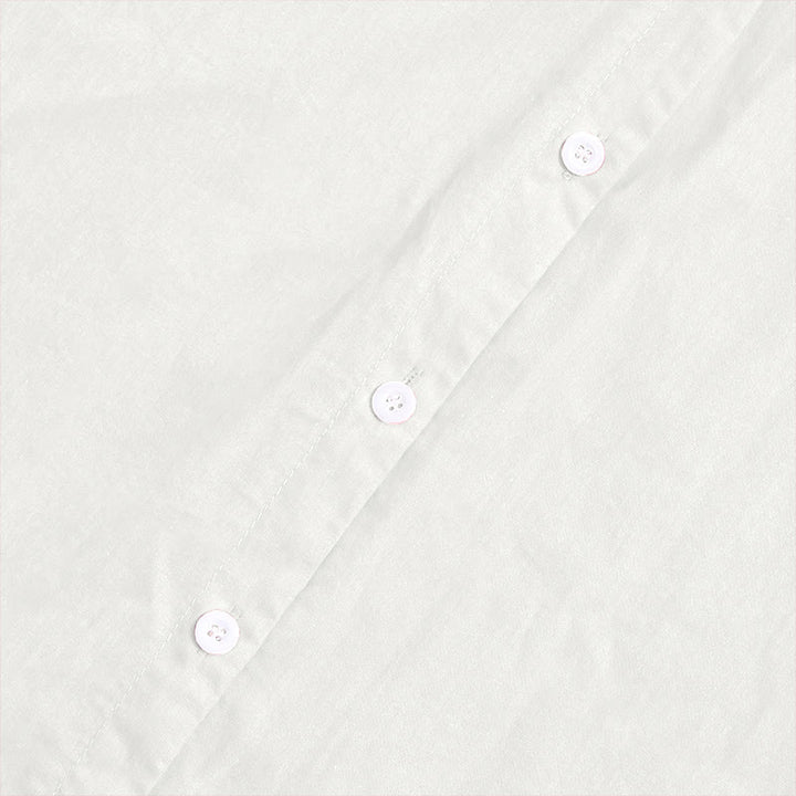 Buddha Stones Sommer Casual Plain Breasted Reversed Collar Kurzarm Damen Baumwolle Leinen Hemd - image 33