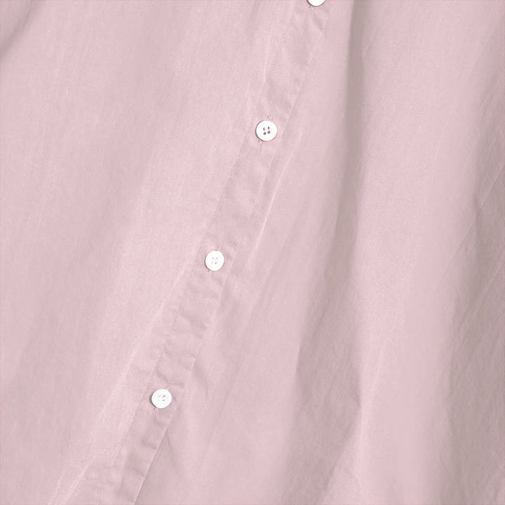 Buddha Stones Sommer Casual Plain Breasted Reversed Collar Kurzarm Damen Baumwolle Leinen Hemd - image 40