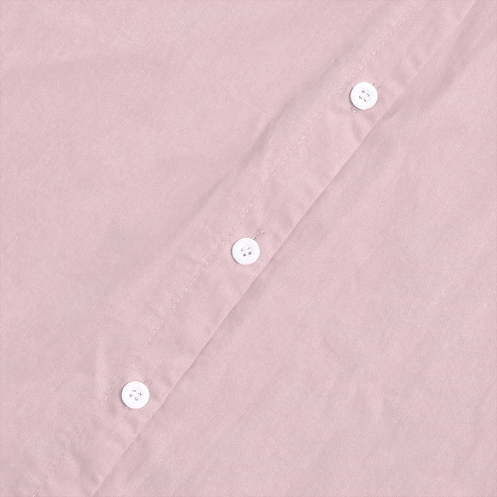 Buddha Stones Sommer Casual Plain Breasted Reversed Collar Kurzarm Damen Baumwolle Leinen Hemd - image 39