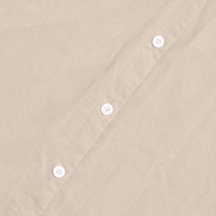 Buddha Stones Sommer Casual Plain Breasted Reversed Collar Kurzarm Damen Baumwolle Leinen Hemd - image 51