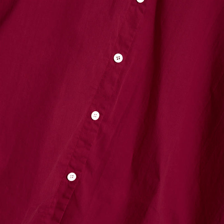 Buddha Stones Sommer Casual Plain Breasted Reversed Collar Kurzarm Damen Baumwolle Leinen Hemd - image 70