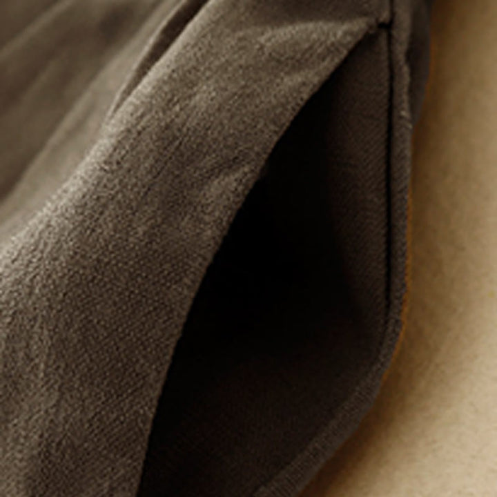 Buddha Stones Sommer Casual Pleat Plain Baumwolle Leinen Damen Shorts mit Taschen - image 10