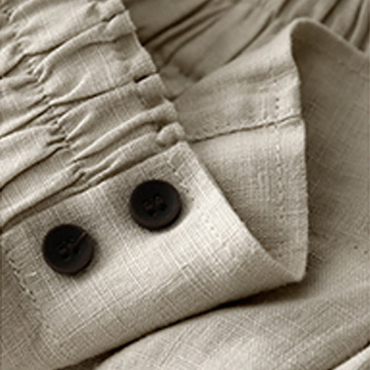 Buddha Stones Sommer Casual Pleat Plain Baumwolle Leinen Damen Shorts mit Taschen - image 18