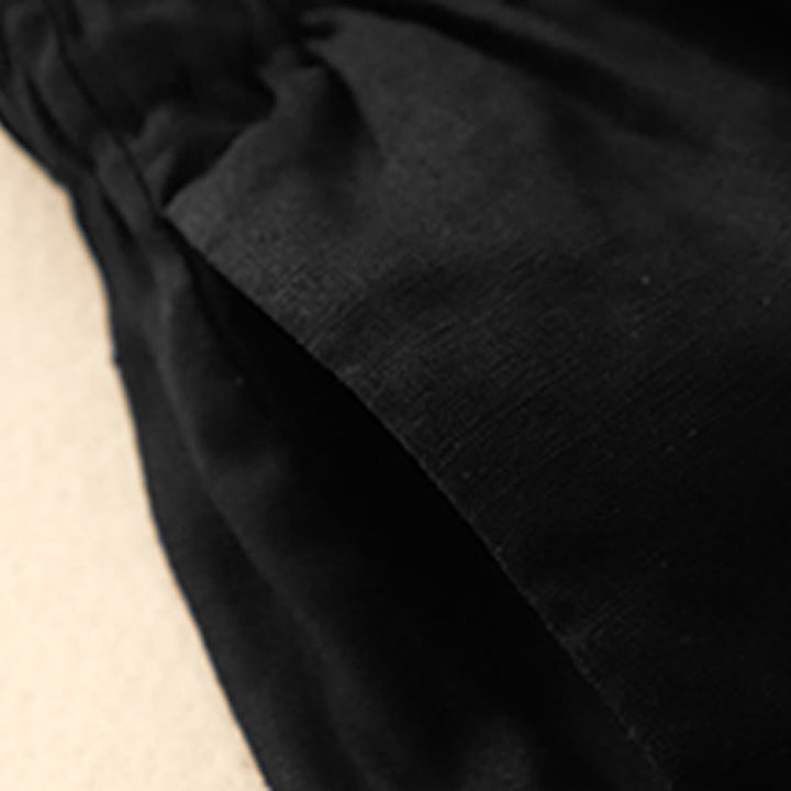 Buddha Stones Sommer Casual Pleat Plain Baumwolle Leinen Damen Shorts mit Taschen - image 24